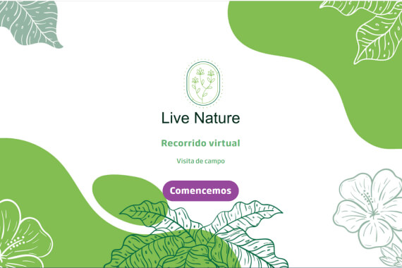 Screenshot of Live Nature's website project