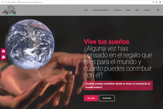 Screenshot of Any Díaz's website